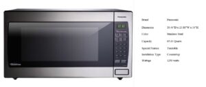 Panasonic NN-SN966S microwave 