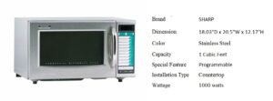 Sharp R-21LVF1 Medium-Duty Commercial Microwave Oven