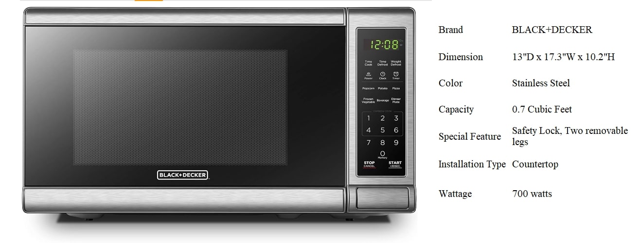 BLACK+DECKER EM720CB7 Microwave 