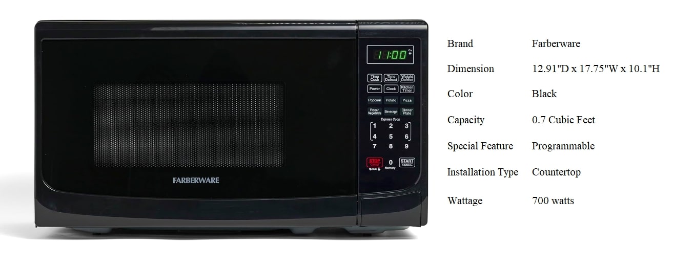 Farberware Countertop 0.7 Cu. Ft. Microwave