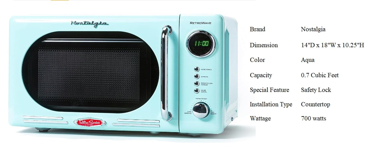 Nostalgia NRMO7AQ6A Retro Microwave Oven