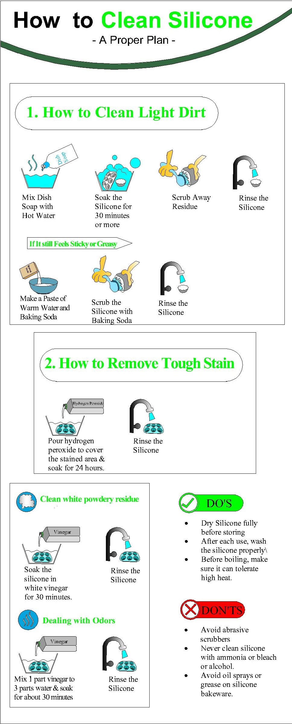 How to clean silicone